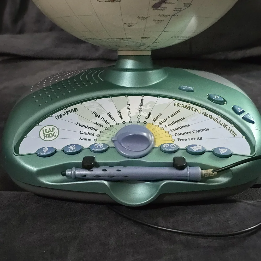2001 LeapFrog Odyssey Interactive Talking Globe w/Stylus, Tested & Working, READ